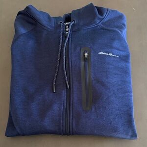 Eddie Bauer Men's Navy Zip-Up Sweater